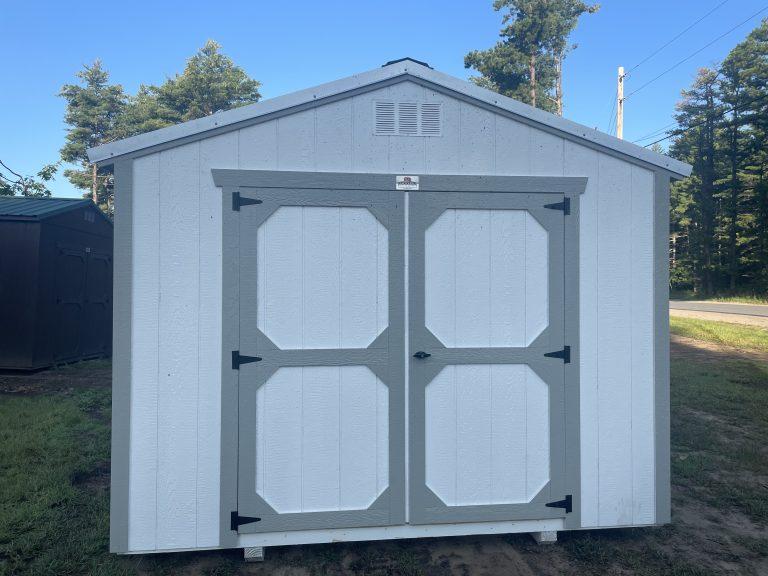 10×14 Utility Shed – Barn White